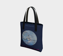 Load image into Gallery viewer, Cherry Blossom Beauty with navy background Tote
